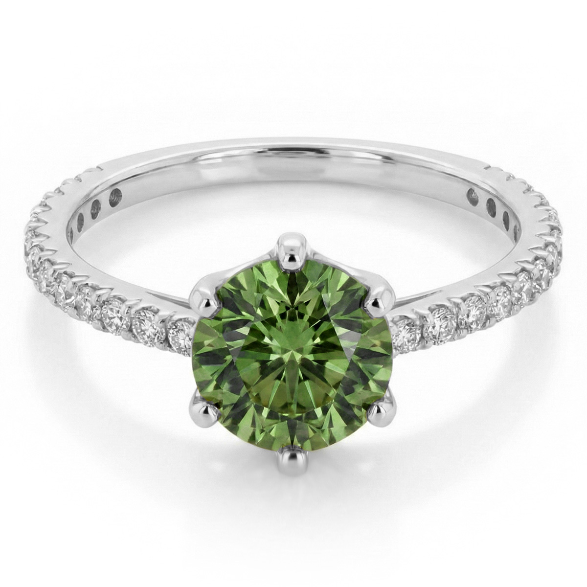 Green Diamond Ring Green Diamond Ring