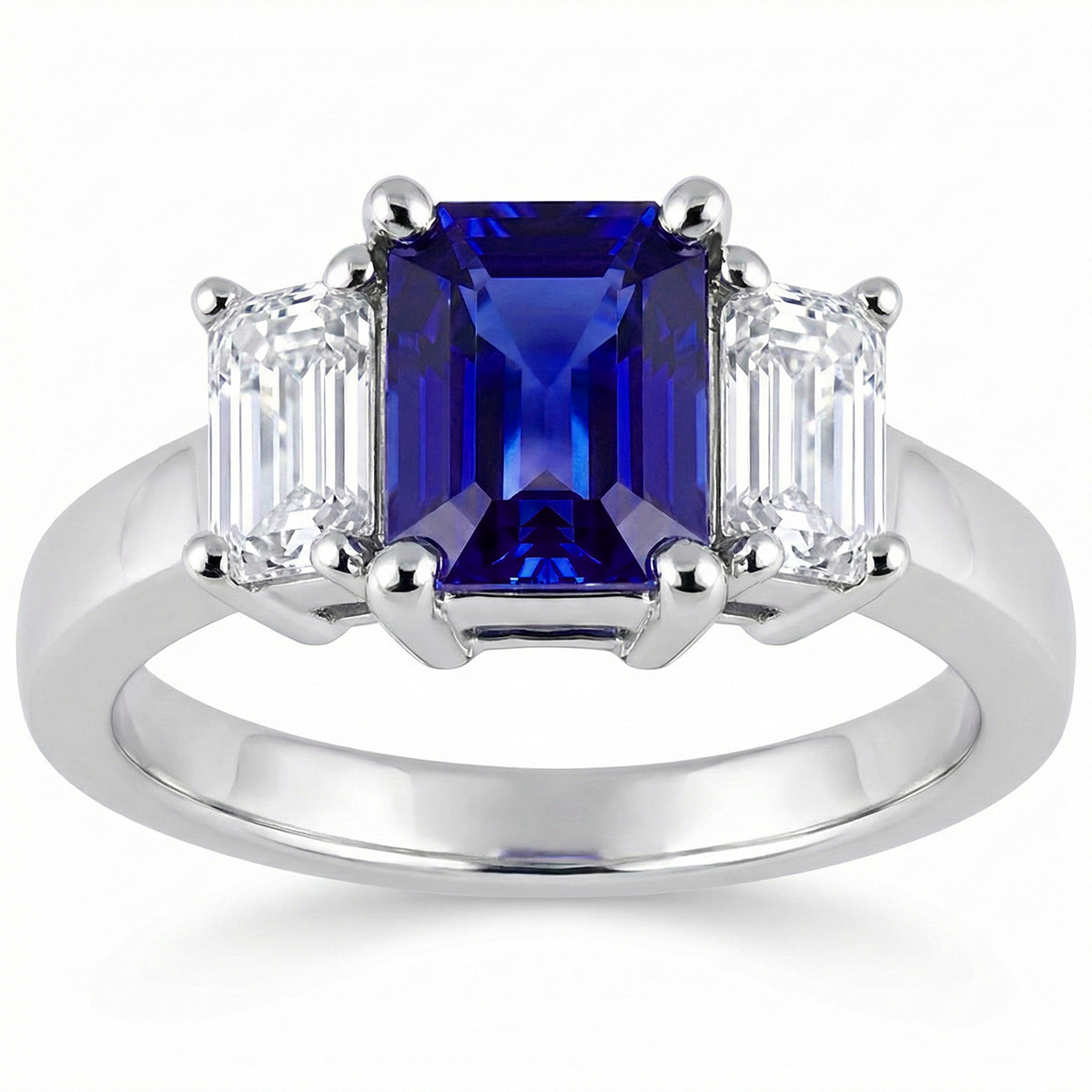 Tanzanite And Diamonds 3-Stone Engagement Ring Tanzanite And Diamonds 3-Stone Engagement Ring